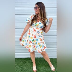 Peach Love Seaside Social Dress New - In Poly Bag Size Small PTP 18 Dainy Dress